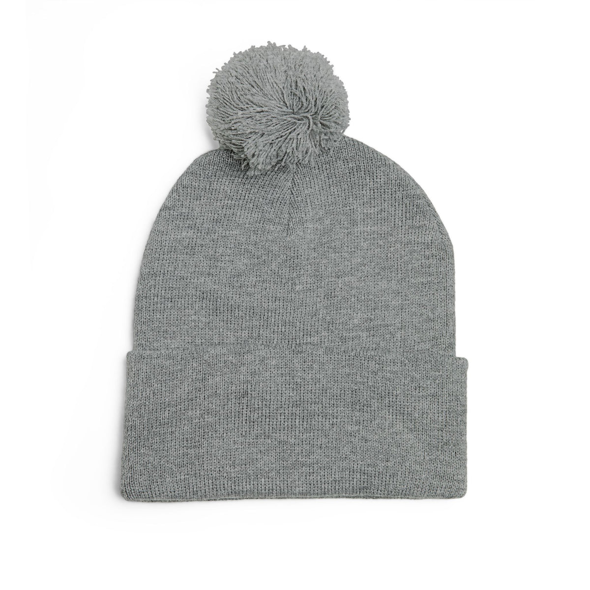 Embroidered Pom-Pom Beanie Hat