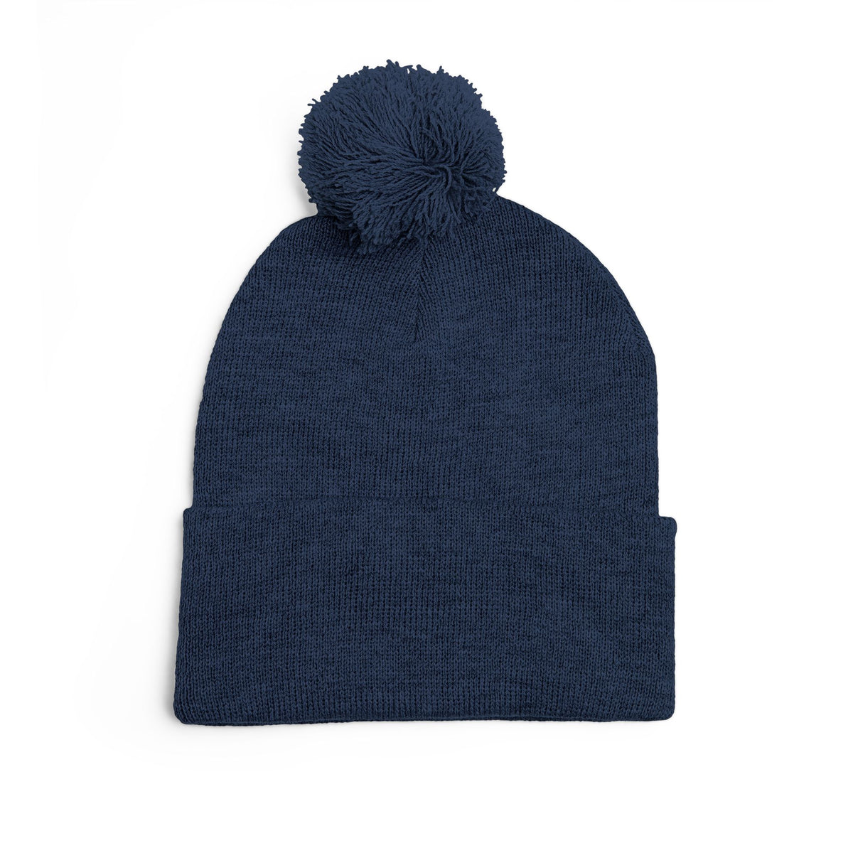 Embroidered Pom-Pom Beanie Hat