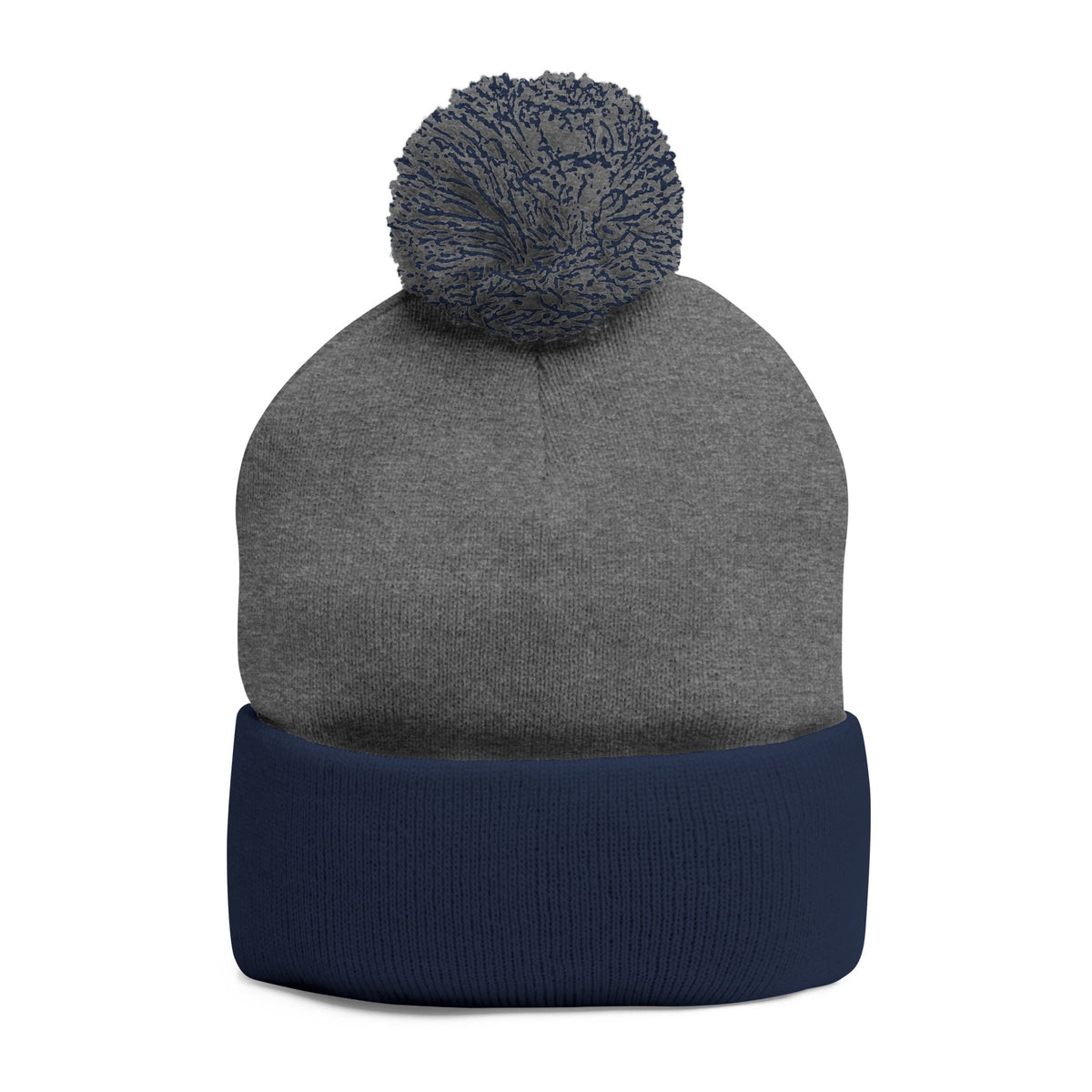 Embroidered Pom-Pom Beanie Hat