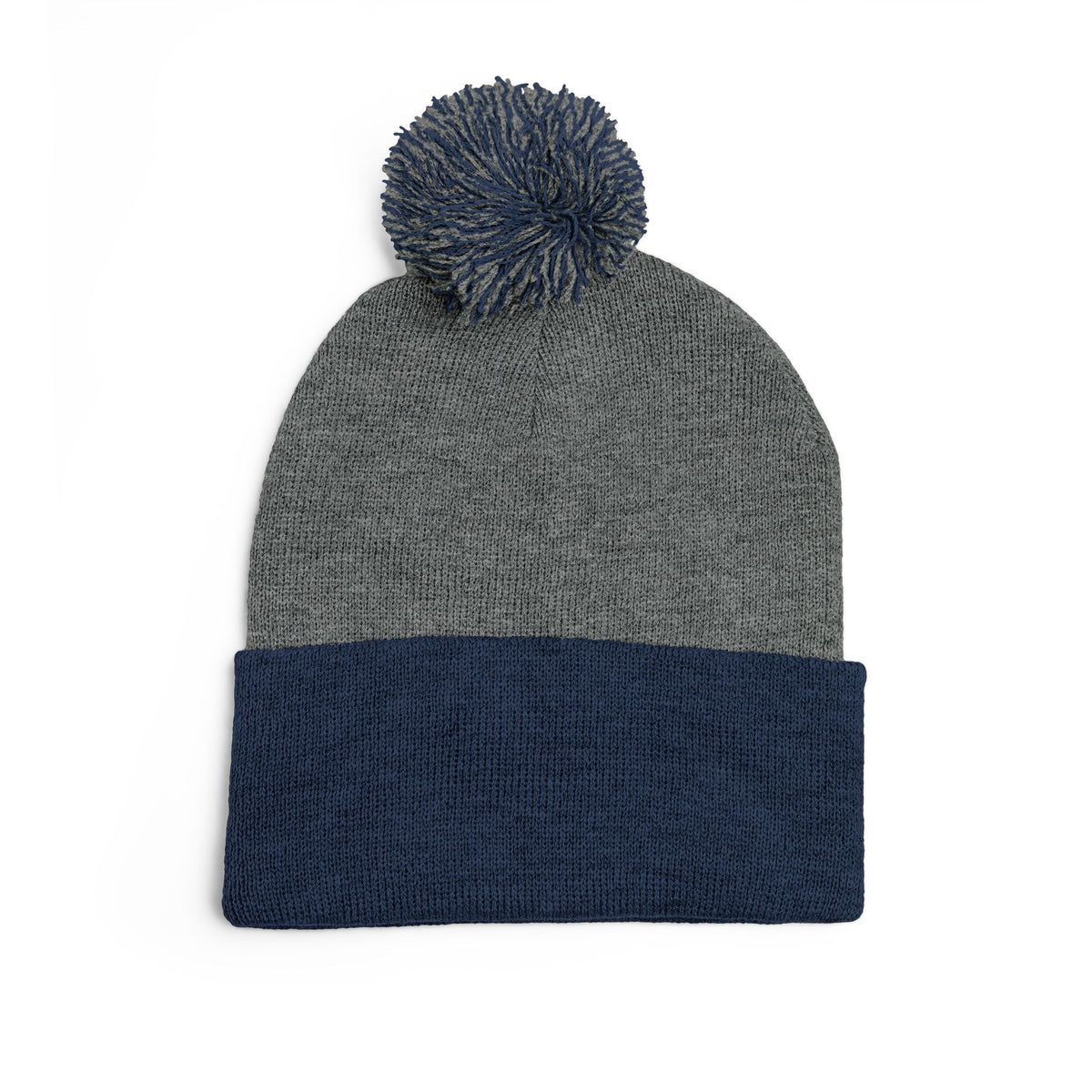 Embroidered Pom-Pom Beanie Hat