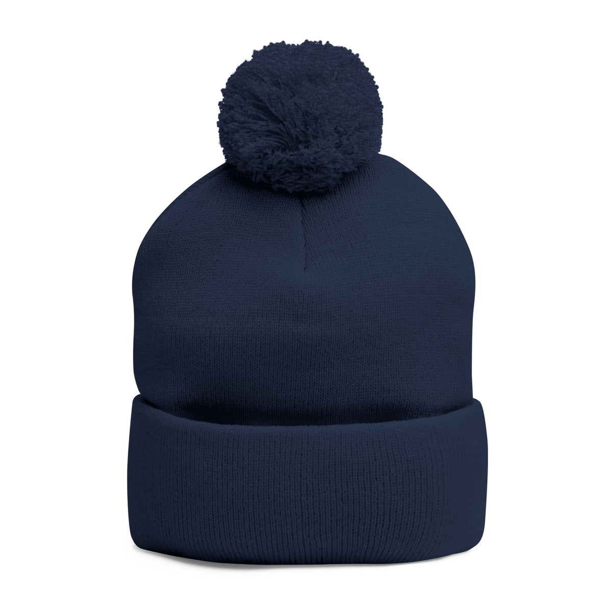 Embroidered Pom-Pom Beanie Hat